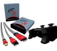 Gioteck Cavo Di Ricarica USB HDMI Schulter-Tasten Caps per Sony PS3 Controller