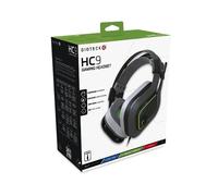 Gioteck HC9 Wired Stereo Over Ear Headset for Xbox Series X/S, PS5/PS4, Switch, PC - Grey & Green - Extreme Comfort - Immersive Sound