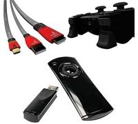 Gioteck Pacco Telecomando Media Remoto + Cavo HDMI Di Ricarica USB per Sony PS3