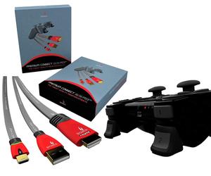 Gioteck Premium Pacco Cavo HDMI + Di Ricarica USB+Triggers per Sony PS3 Console