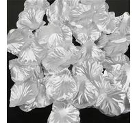 GIOTEL 500 pezzi di fiori artificiali petali di rosa panno di seta brillante for la decorazione della festa nuziale fai da te fatta a mano(Silver)