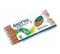 Di natura pastelli colorati - D 8mm lunghezza 18cm e D mina 3,8mm - legno di cedro - Giotto - astuccio 12 colori