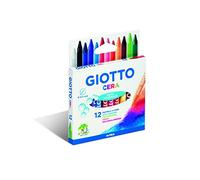 Pastelli a cera Giotto super lavabili confezione da 12 - GIOTTO