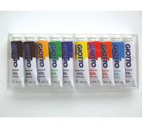 Giotto 301900 - Confezione di 10 tubetti di tempere da 10 ml l'uno, colori assortiti