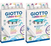 Giotto 431000 Turbo Giant Pastel 6 pz. (Confezione da 2)