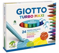Giotto 454000 Turbo Pennarelli Turbo Maxi Punta Larga 5 mm Confezione da 12