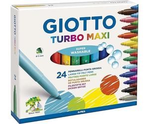 Giotto 5 Conf. Da 24pz Pennarelli Turbo Maxi punta larga da 5 mm Col Ass