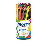Giotto Mega Maxi Pastelloni Colorati Barattolo 48 Pezzi 5mm Colori Assortiti 518