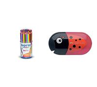 Giotto 520100 - Laccato Barattolo 84 Pastelli Colorati & Faber-Castell 183526 Te