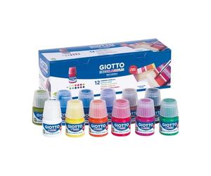 Giotto 530600 Confezione 12 Flaconi Decor Acrylic, 12 x 25ml