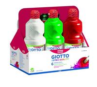 Giotto 534600 Tempera Pronta Qualità Extra, 6 Flacone da 1L