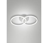 GIOTTO APPLIQUE BIANCA D.30+D.30cm 2 LUCI A LED 3000K - 36W - 3780 lm DIMMERABILE C/ACCES. SMART