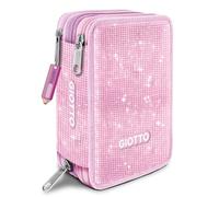 Giotto Super Crystal Astuccio 3 Zip Rosa