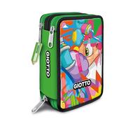 Giotto Astuccio Supermina 3 Zip Young Street Art, VERDE