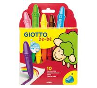 Giotto be-bè 479200 - Astuccio di 10 MAXI Pastelli per i più piccoli, 10 Pezzi