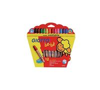 GIOTTO Be-Bè Astuccio Da 12 Matitoni Colorati Per I Più Piccoli + 1 Temperamatite, Multicolore, 24 x 2.2 x 21 Cm