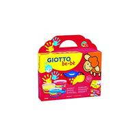 Giotto be-bè Set Supercolori a dita – 100 ml (rosso, blu, giallo) con spugnette e grembiulino