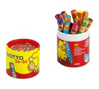 GIOTTO BEBE' - Barattolo Da 10 Matitoni, 7 mm, Colori Vivaci
