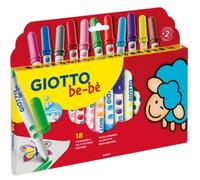 Giotto Bebe' Set Pennarelli Confezione da 18 Pezzi