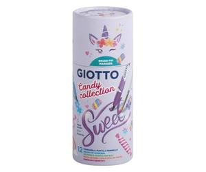GIOTTO Candy Collection Pennarelli Soft Brush in barattolo 12 pz
