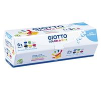 Colori a dita - 100ml - colori assortiti - Giotto - box da 6 barattoli