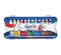 Astucci tubi tempere - 12ml - colori assortiti - Giotto - box da 12 tubetti