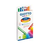 GIOTTO - F293400 - Pastelli a olio - lunghezza 70 mm - diametro11 mm - colori assortiti - Giotto - conf. 12 pezzi - 28124 - Conf. da 1 Pz. - F293400