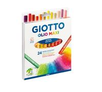 GIOTTO - F293800 - Pastelli a olio - lunghezza 70 mm - diametro11 mm - colori assortiti - Giotto - conf. 24 pezzi - 28125 - Conf. da 1 Pz. - F293800