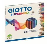 GIOTTO SUPERMINA 24 MATITE COLORATE PIU' COLORE E DURATA 3 8MM