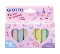 Giotto Gomma Candy Collection Pastel in Astuccio 8 pz, Colori Pastello, F232300