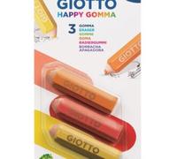 Giotto happy gomma - confezione 3 gomme a forma di matita giotto