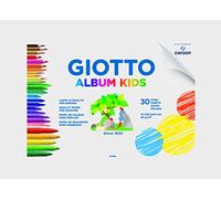 Giotto Kids, Album da 30 fogli carta bianca a grana fine per disegno, A3, 90g/m2
