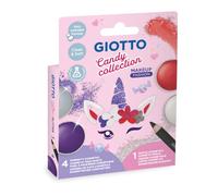 Giotto Make Up Candy Collection 4 cialde 5ml Fashion, Colore Viola Metallico, Bianco, Argento, 1 x Rosso + 1 Matita Nera, F476800