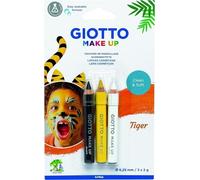 Giotto Make Up Tiger Pack con 3 matite cosmetiche a tema tigre - Lavabili con acqua - Dermatologicamente testate - Colori assortiti