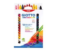 Giotto Maxi pastelli a Cera Bicolore, 12 unità (Confezione da 1), 291300