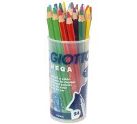 Giotto Mega Pastelli Colorati Assortiti Mina 5,5 mm - Conf. 24 pz
