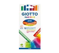 Pastelli a olio - lunghezza 70mm con D 11mm - colori assortiti - Giotto - astuccio 12 colori