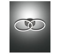 Fabas Luce Plafoniera LED Giotto, 2 luci, nera Fabas Luce