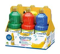 GIOTTO School Paint - Confezione Da 6 Tempere Pronte A Base D'Acqua, 1lt, Super Lavabile