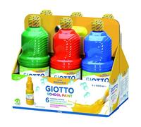 GIOTTO School Paint - Confezione Da 6 Tempere Pronte A Base D'Acqua, 1lt, Super Lavabile