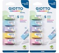Giotto Set 5 Mini gomme Pastel (Confezione da 2)