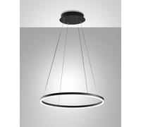 Giotto sospensione LED anello dimmerabile nero 36w