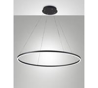 Giotto Sospensione Nera Fabas 1 Luce Collezione GIOTTO Stile Elegante Design Moderno