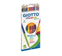 GIOTTO Stilnovo Bicolor - Astuccio da 12 Matite a Pastello Colorate a Doppia Punta, 3.3mm, Bicolor