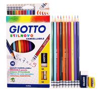 Giotto Stilnovo Matite Colorate Cancelabili Esagonali Con Temperamatite E Gomma