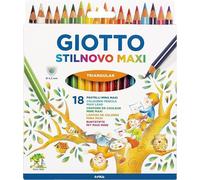 Giotto Stilnovo Maxi Pastelli 6 Conf. da 18 Colori Mina 4,3 mm
