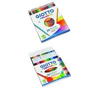 Giotto Stilnovo pastelli colorati & Giotto Turbo Color pennarelli, colori assort