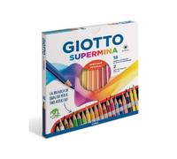 Astuccio 18 pastelli Supermina Giotto + 2 matite grafite HB e 2B - Giotto