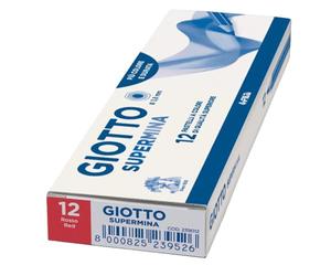 Giotto Supermina Matite Pastello Monocolore, Confezione da 12 Pezzi (Rosso)