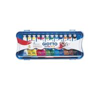 Astucci tubi tempere - 12ml - colori assortiti - Giotto - box da 12 tubetti